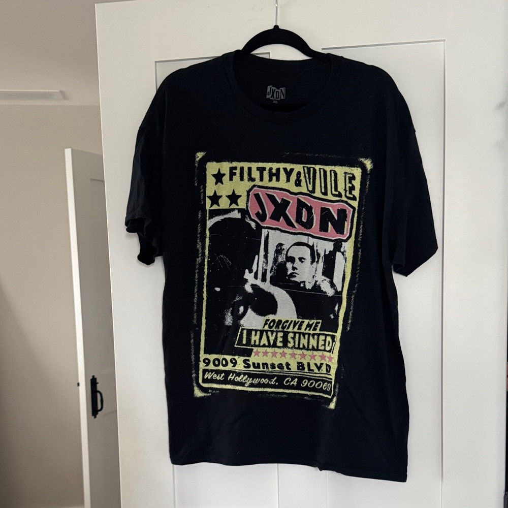 JXDN Black Graphic T-Shirt